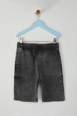 Ac?k Mavi Erkek Cocuk Pamuklu Cepli Lastikli Denim Sort & Bermuda TKDSS25SR00008 - Trendyolmilla фото 2