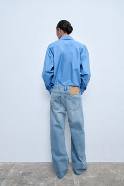 ZW COLLECTION WIDE-LEG MID-RISE JEANS - Zara фото 8