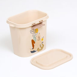 Контейнер Dogs для корма, 10 л, овальный, пластик, цвет МИКС