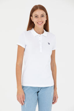 Женская белая базовая футболка - U.s. polo assn фото 17