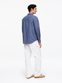 Camisa relajada de tejido microtexturizado - H&m фото 5