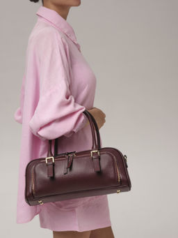 Кожаная сумка Nora DBR 31148 зимняя вишня фото 2