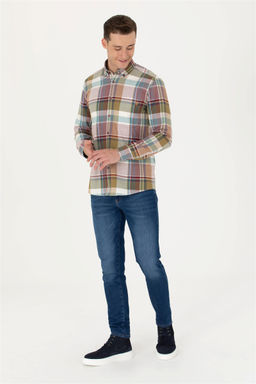 U. S. Polo Assn Мужская рубашка Lumberjack бордовая красная - U.s. polo assn фото 3