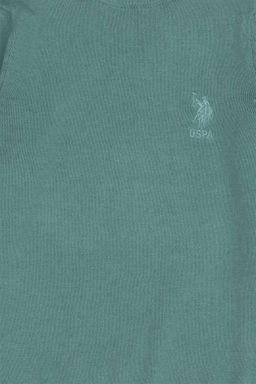 Базовый свитер мятного цвета для мальчика - U.s. polo assn фото 3