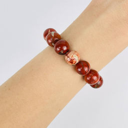 Браслет из кирпичной Яшмы - Радуга самоцветов фото 2