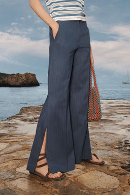 LIMITED EDITION STRIPED FLARE TROUSERS