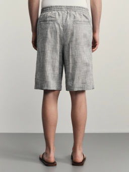 Шорты relax fit со льном / Zarina  фото 5