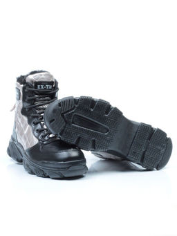 04-2221-4 BLACK Ботинки зимние женские (искусственные материалы)