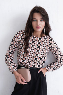 Блуза прямого силуэта с вырезом лодочка - Martichelli фото 12