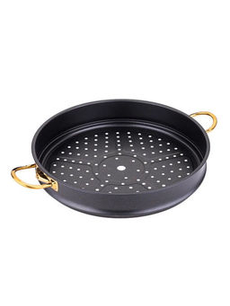 Мантоварка с крышкой стеклянной 34х10 см (8 л) с АПП, цвет: черный/золотой, арт. 4000-BK/GD-34. - D.L.K. фото 3