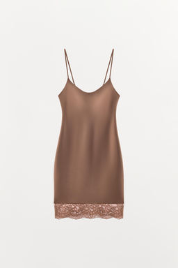 SHORT POLYAMIDE BLEND LACE DRESS - Zara фото 10