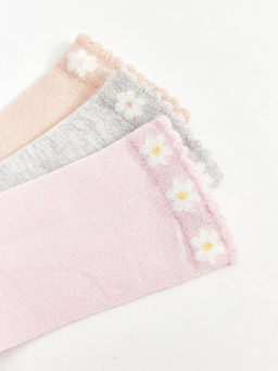 ?i?ekli K?z ?ocuk Soket ?orap 3l? - Waikiki фото 3