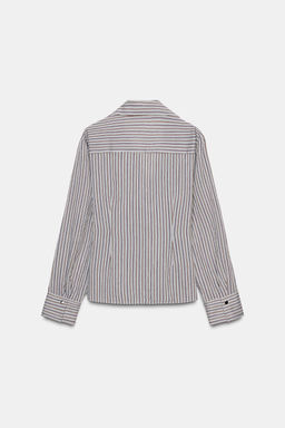 STRIPED WRAP SHIRT WITH BOW - Zara фото 8