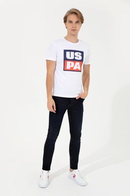 U. S. Polo Assn Мужская белая футболка с круглым вырезом - U.s. polo assn фото 4