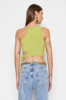 Yag Yesil Crop Orme Pencere/Cut Out Detayl? Bluz TPRSS23BZ00026 - Trendyolmilla фото 6