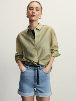 Джинсовые шорты mom fit / Zarina