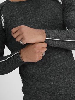 Комплект мужского термобелья без начеса темно-серого цвета 2214TC - FUYOUKAI фото 11