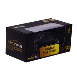 Машина металлическая NISSAN GT-R (R35),1:64, цвет чёрный матовый - Автоград фото 4