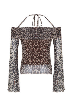 Trendyolmilla Haki Flare Kollu Baglama Detayl? Orme Madonna Yaka Bluz TWOSS24BZ00046  фото 8