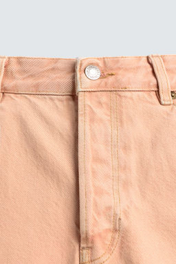 JEANS STRAIGHT FIT COLOR LAVADO / Naranja - Zara фото 9