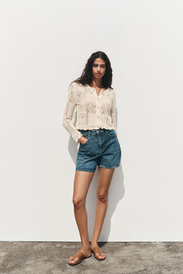POINTELLE KNIT CARDIGAN