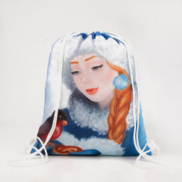 Мешок новогодний на шнурке, цвет голубой/разноцветный - Simaland фото 2