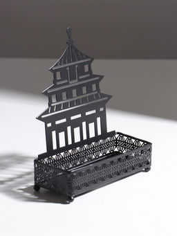 Подставка для мелочей металл «Дворец», чёрный, 6.3×14.5×18.5 см