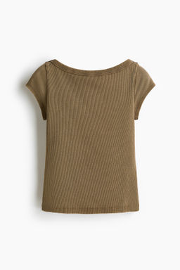 Top en punto de canal? con escote barco - H&m фото 3