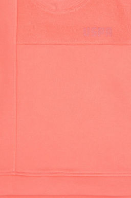 K_z _ocuk Neon Pembe Bisiklet Yaka Sweatshirt