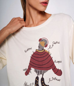 Футболка #КТ3612, кремовый