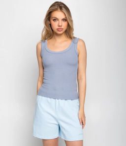 Майка #КТ22301, серо-голубой