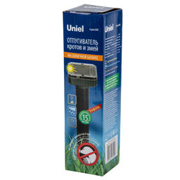 UDR-S21 SOL GREEN Устройство для отпугивания кротов и змей, на солнечной батарее. Постоянная частота вибрации. Аккумулятор в/к. IP44. Зеленый. TM Uniel