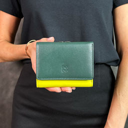 Итальянский женский кожаный кошелек DuDu серии Corsica | зеленый - Dudubags фото 6