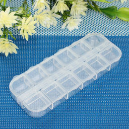 Цена за 12 шт. Таблетница - органайзер 12 ячеек "VOSTOKDOM", цвет как на фото, 13*5*1.5см