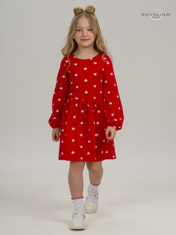 Платье Моана белые сердца на красном - Sovalina фото 14