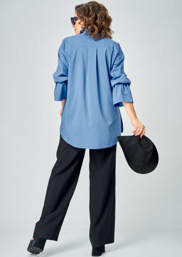 Блуза EVA GRANT 7080-1-Р голубой  фото 6