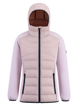 Куртка женская гибридная стёганая с капюшоном с графеновой подкладкой розового цвета 9626_1R