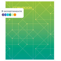 Цена за 2 шт. Тетрадь общая А5,48л,кл,скоб,блок-офсет-2 Attache Alpha син/зелен вассорт  фото 2