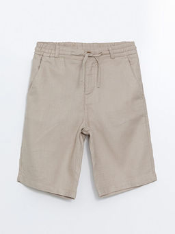 Beli Lastikli Keten G?r?n?ml? Erkek ?ocuk ?ort