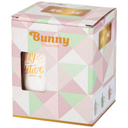 КРУЖКА LEFARD С КРЫШКОЙ И ЛОЖКОЙ BUNNY 390МЛ, БЕЛАЯ  фото 2
