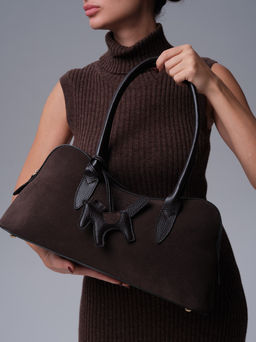 Замшевая сумка Jockey DBR 31168 темно-коричневый