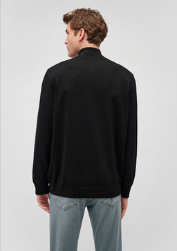 Yar? Fermuarl? Siyah Kazak - Mavi фото 3