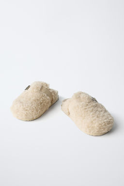 FAUX SHEARLING CLOGS - Zara фото 3