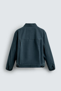 WASHED CROPPED FIT JACKET - Zara фото 8