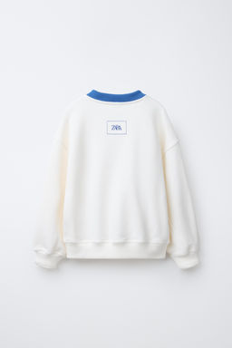 SWEATSHIRT WITH CONTRAST RIB NECK - Zara фото 2