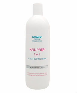 Domix Обезжириватель ногтевой пластины и средство для снятия липкого слоя (с растворителями) / Nail Prep 2 в 1, 1000 мл