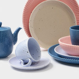 Тарелки Доляна Коралл, d=20.8 см, набор 2 шт., фарфор, бежевые  фото 7