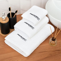 Полотенце махровое Putin team 30*60 см, цв. белый, 100% хлопок, 420 г/м2