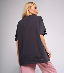 Футболка #БШ2063, графит - Dommod фото 3