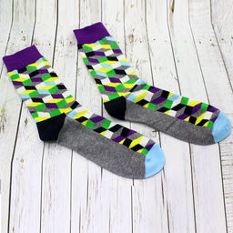 Носки р.40-45 Bricks 3D Фиолетово серые - Krumpy фото 5